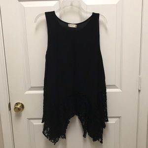 Black lacy top